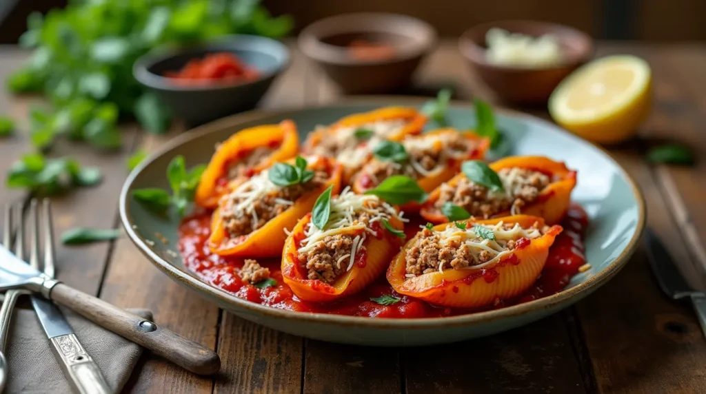 stuffed shells with ricotta and meat