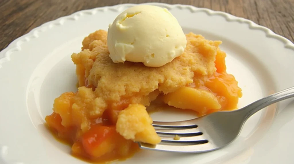 Peach Cobbler Recipe with Cake Mix - a delicious dessert